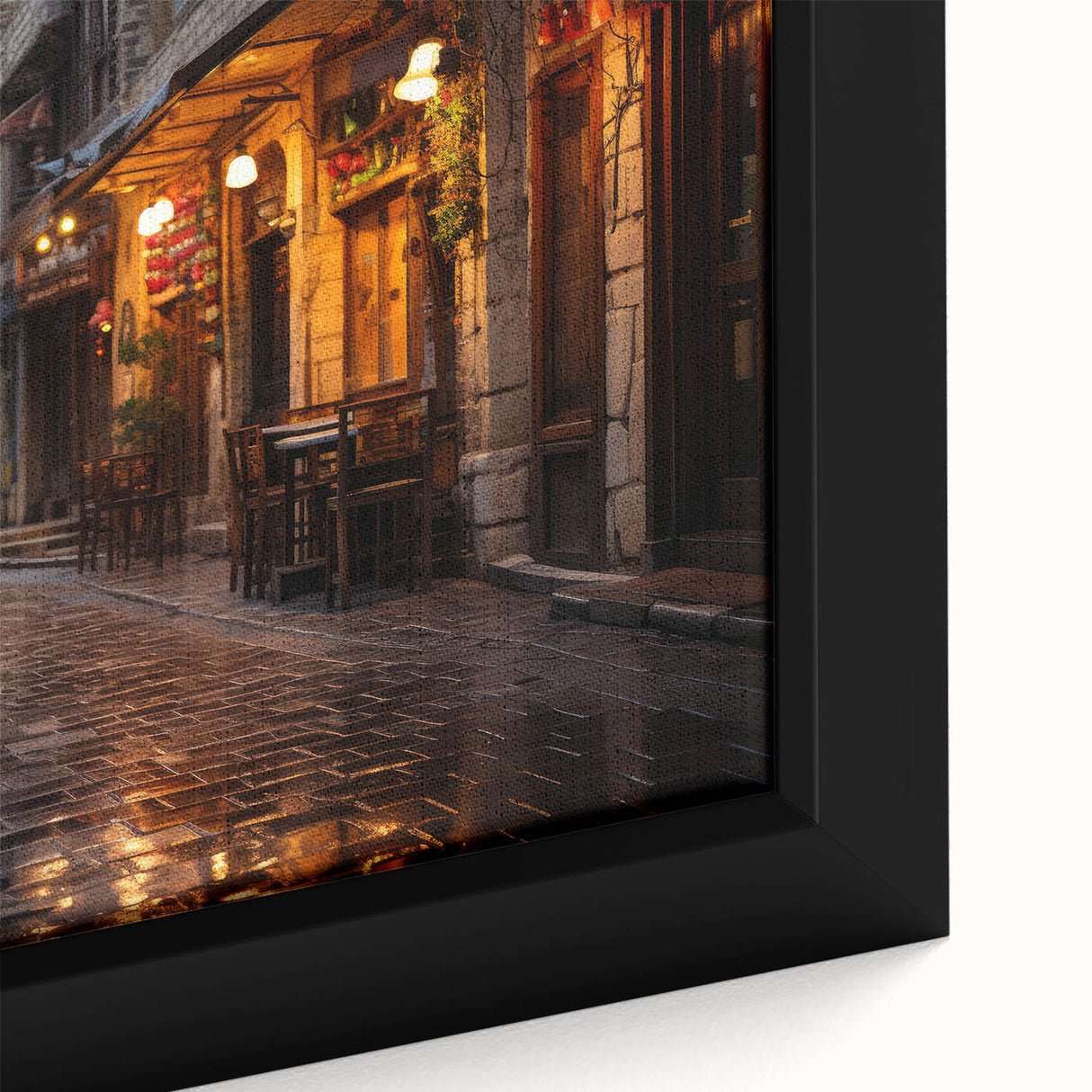 Extra large framed canvas featuring a textured, colorful Middle Eastern scenery, ideal for living room decor.