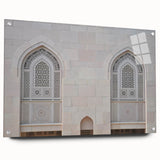Acrylic print of a Middle Eastern landscape in earth tones, suitable for dining room decor.