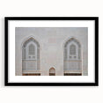 Abstract art print of a Middle Eastern scenery in vibrant colors on a textured, extra large canvas.