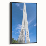 Black and white framed canvas featuring a vintage landscape of Qatar, suitable for bedroom decor.