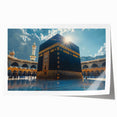 Extra large rolled print of a Saudi Arabian scenery in muted earth tones, ideal for art wall dining room.