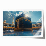 Extra large rolled print of a Saudi Arabian scenery in muted earth tones, ideal for art wall dining room.