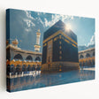 Large stretched canvas featuring a Saudi Arabian landscape in earthy tones, suitable for kitchen wall art.