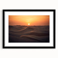 Extra large framed print of an abstract Abu Dhabi skyline in vibrant, colorful textures, ideal for living room decor.
