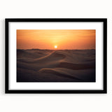 Extra large framed print of an abstract Abu Dhabi skyline in vibrant, colorful textures, ideal for living room decor.