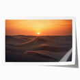 Extra large rolled print of Abu Dhabi scenery with vibrant twilight hues, ideal for dining room wall art.