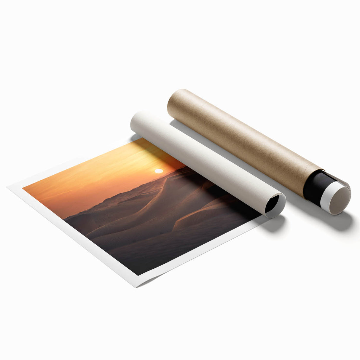 Extra large rolled print of Abu Dhabi scenery with vibrant floral elements, ideal for classy bathroom wall art.