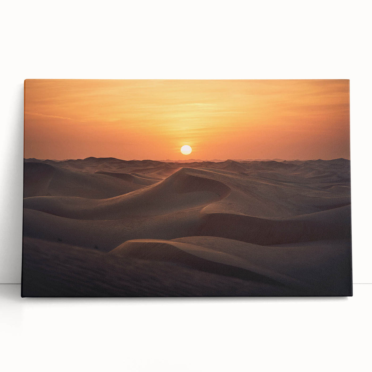 Black and white panoramic view of Abu Dhabi on stretched canvas, ideal for kitchen wall art or bedroom.