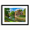 Extra large abstract art print of Canterbury, New Zealand, with vibrant colors and textured design on a black framed canvas.