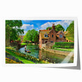Extra large rolled print depicting a serene Canterbury, New Zealand scenery with vibrant green and blue tones.