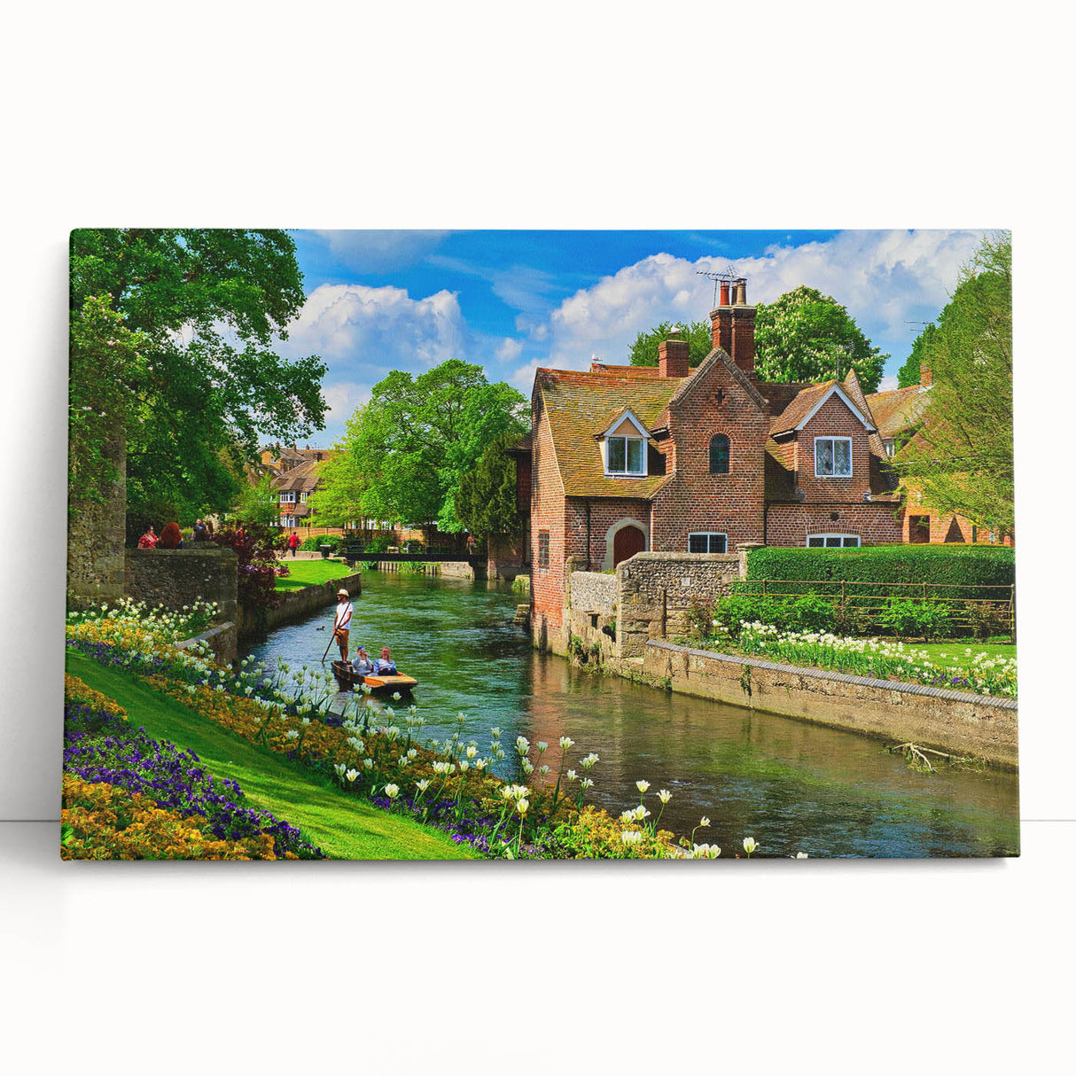 Black and white photograph of Canterbury, New Zealand on stretched canvas, ideal for kitchen wall art.