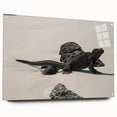 Acrylic print of a Galapagos scenery with vivid blue and green tones, suitable for bedroom or dining room decor.