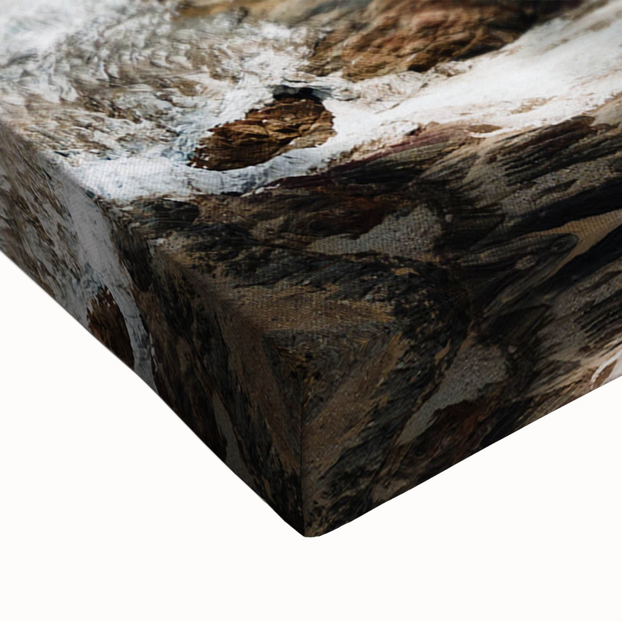 Black and white landscape art painting of a Peruvian scenery on stretched canvas, suitable for bedroom wall art.