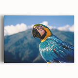 Black and white photograph of a Venezuelan landscape on a large stretched canvas, ideal for kitchen wall art.
