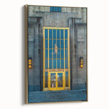 Framed canvas wall art depicting Alabama landscape in muted gold and black tones, suitable for bedroom decor.