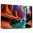 Acrylic print of Antelope Canyon in Arizona, showing textured red rock formations.