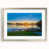 Textured abstract art print of Arkansas scenery in muted earth tones on a framed canvas, suitable for bedroom decor.