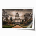 Extra large rolled print of Sacramento scenery with floral motifs in soft pastel shades, ideal for art wall dining room.