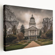 Scenery of Sacramento, California on stretched canvas with earthy tones, ideal for kitchen wall art.