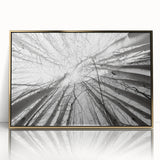 Mid-century modernist style large art print of Aspen, Colorado scenery in muted earth tones on framed acrylic.