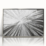 Mid-century modernist art depicting Aspen, Colorado scenery in muted earth tones on a framed acrylic panel.