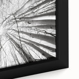 Black framed canvas featuring a textured, colorful Aspen, Colorado scenery, ideal for living room decor.