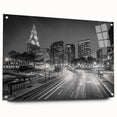 Large abstract wall art depicting a Connecticut scenery in muted earth tones on acrylic glass.