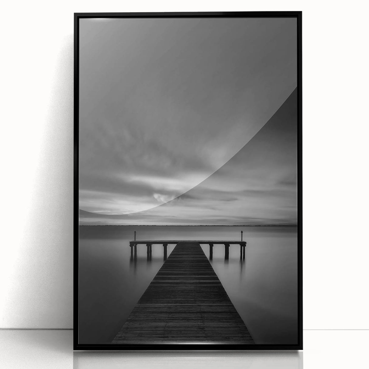 Large abstract wall art featuring a Delaware scenery in muted earth tones on a framed acrylic.