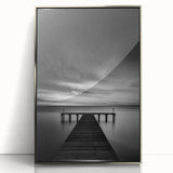 Mid-century modernist art depicting Delaware scenery in muted earth tones on a framed acrylic panel.