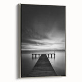 Framed canvas depicting a vintage-style Delaware landscape with colorful art elements, ideal for enhancing black wall decor.