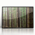 Large abstract wall art depicting a scenic view of Kauai, Hawaii in vibrant green and blue tones on a framed acrylic.