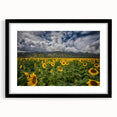 Colorful abstract art print of a Maui landscape in vibrant hues on a large textured canvas, framed in black.