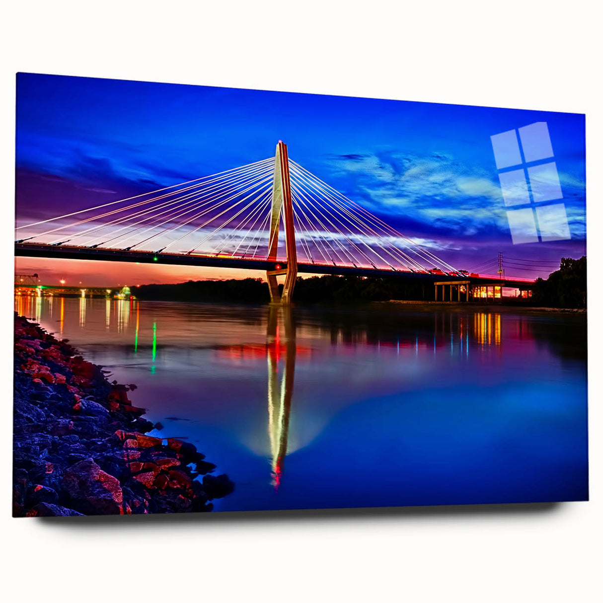 Large abstract wall art of Kansas scenery in muted earth tones on acrylic glass, ideal for bedroom or dining room decor.