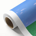 Art Deco style Kentucky landscape on rolled canvas, featuring soft pastel shades, ideal for nursery wall art.