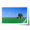 Rolled print of Kentucky scenery with vibrant green and blue hues, ideal for art wall dining room.