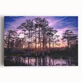 Black and white photo of Louisiana scenery on large stretched canvas, suitable for kitchen wall art.
