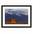 Extra large, textured abstract art print of colorful Montana scenery on a black framed canvas, ideal for living room decor.