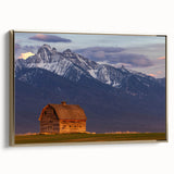 Landscape art painting of a Montana scenery in vibrant colors on a framed canvas, ideal for living room decor.