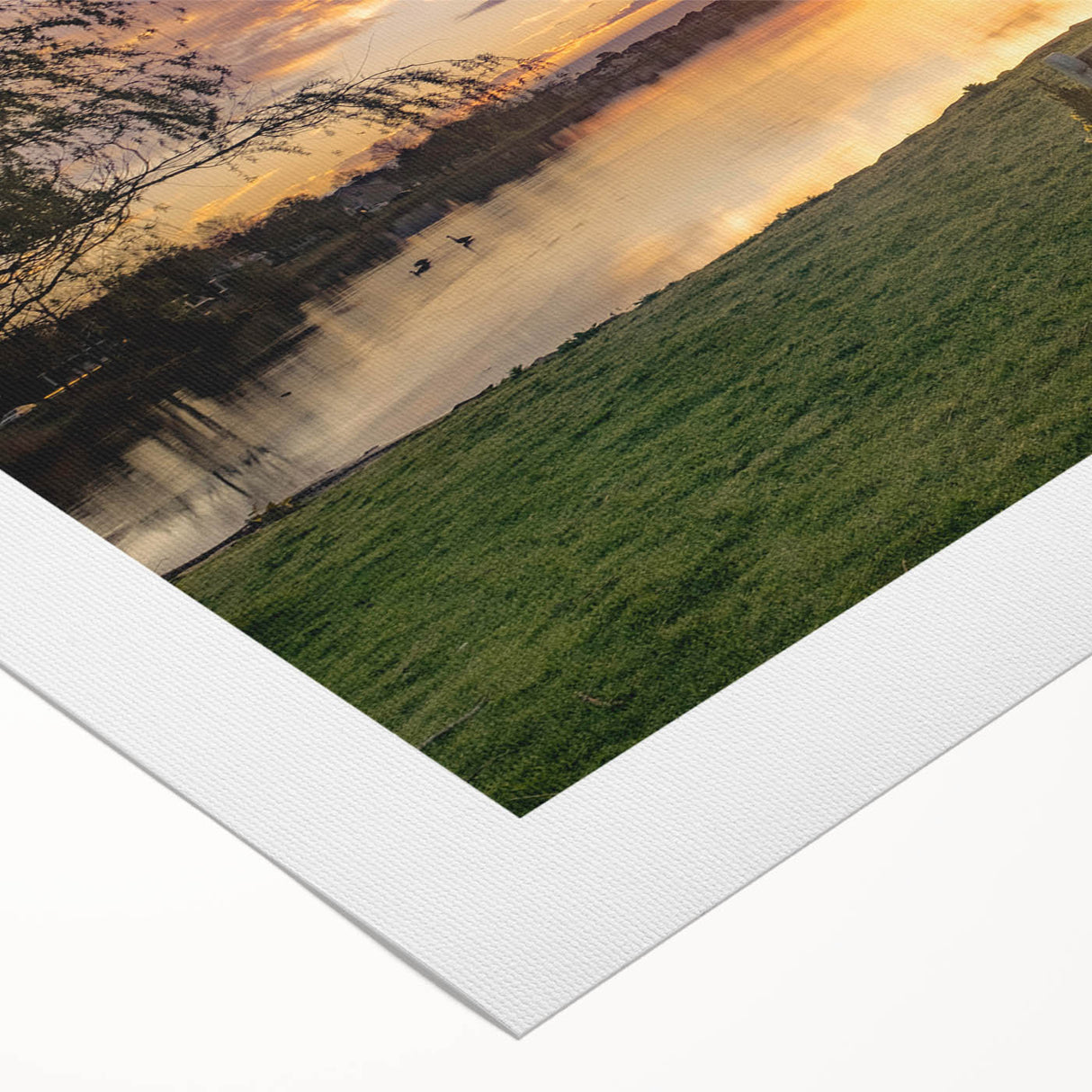 Art deco poster of New Jersey scenery in pastel shades on rolled canvas, suitable for dining room wall art.