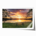 Extra large rolled print of New Jersey scenery with vibrant floral art, ideal for dining room wall decor.