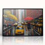 Large abstract wall art depicting the Manhattan skyline in muted black and grey tones on a framed acrylic panel.