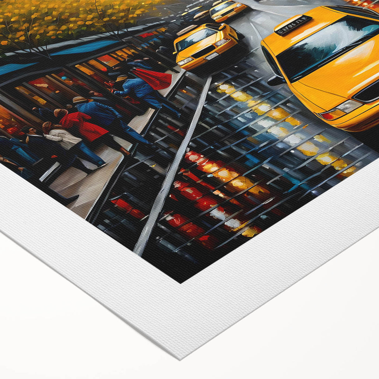 Art Deco style poster of Manhattan skyline in monochrome tones, ideal for dining room wall art, printed on rolled canvas.