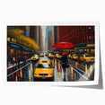 Rolled print of Manhattan skyline in muted gray tones, ideal for art wall dining room.
