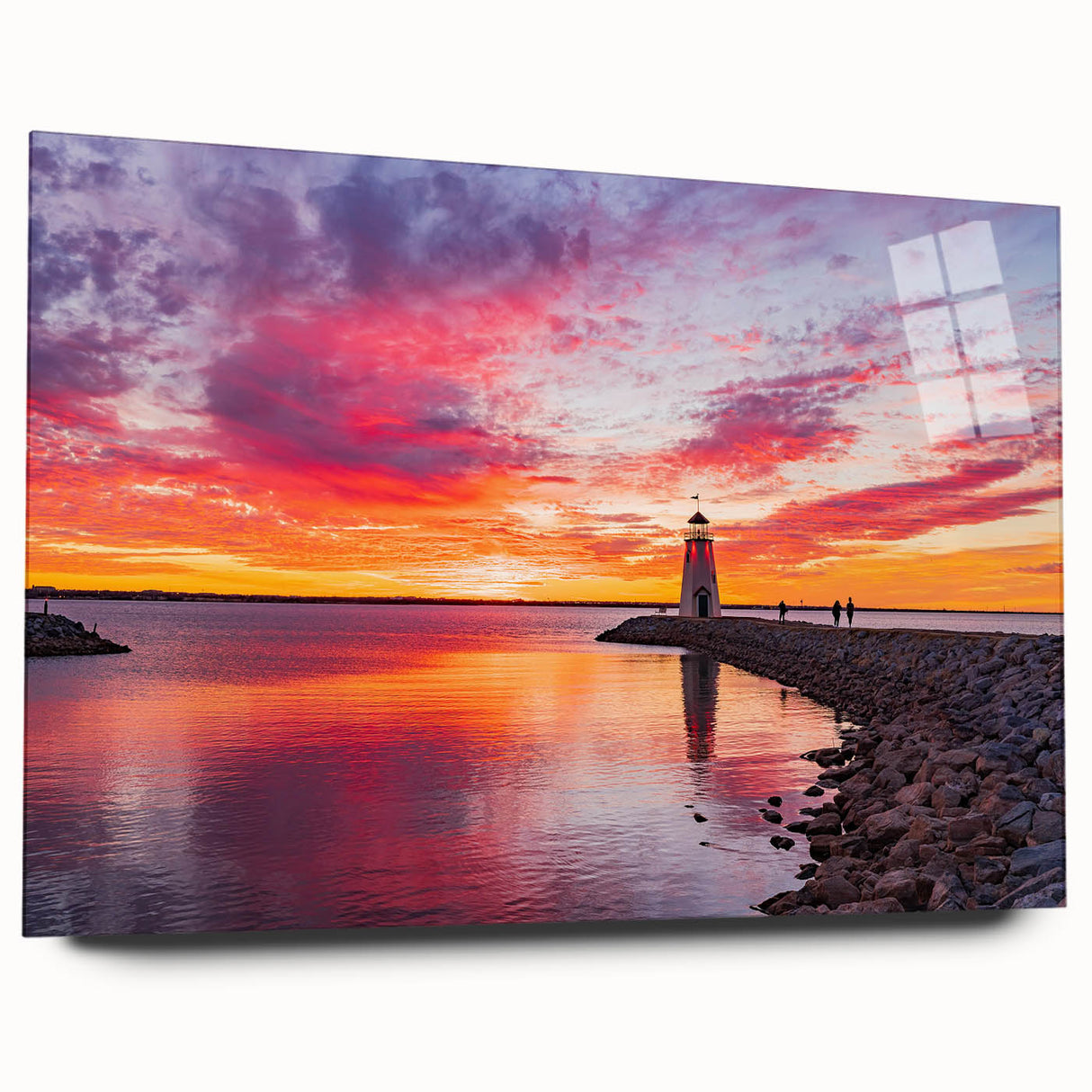 Large abstract wall art depicting a serene Oklahoma landscape in muted earth tones, printed on acrylic glass.