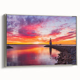 Framed canvas of a vintage-style Oklahoma landscape painting with vibrant colors on a black background.