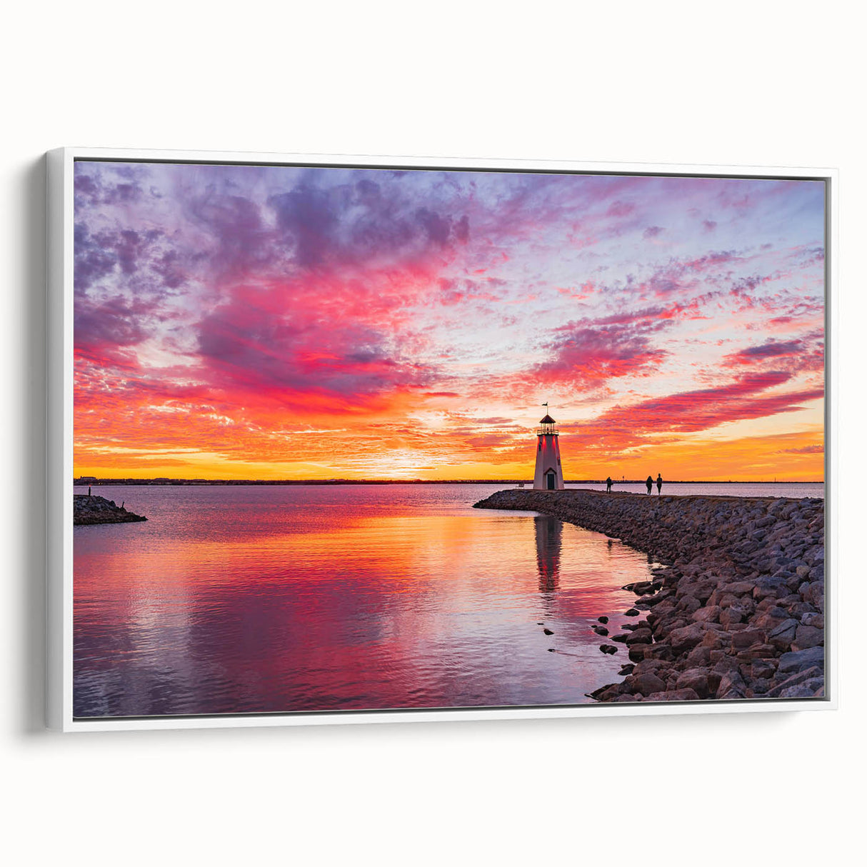 Vintage poster art of Oklahoma scenery on a framed canvas with vibrant colors, ideal for living room decor.