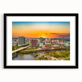 Extra large abstract art print depicting colorful, textured Virginia scenery on a black framed canvas.
