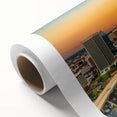 Art deco style poster of Virginia scenery on rolled canvas, featuring soft pastel colors, ideal for nursery wall art.