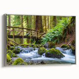 Framed canvas of a vintage-style Washington Olympic landscape painting in muted earth tones, ideal for office decor.