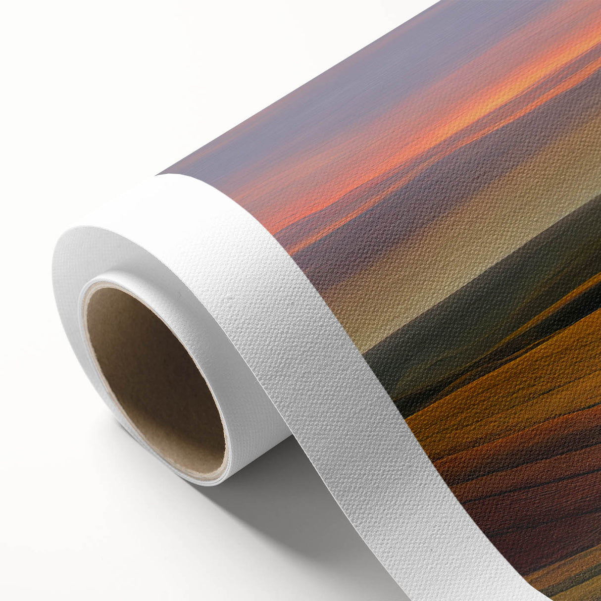 Art deco poster of Palouse, Washington scenery on rolled canvas, featuring soft pastel colors, ideal for nursery wall art.